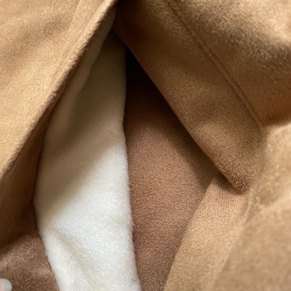 NWT UGG Dez Bonded Oversized Winter Brown Faux Fur Buttoned Jacket Coat (size S) - Picture 4 of 10